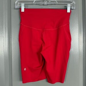Lululemon Red Base Pace Hi Rise Running Shorts Size 4